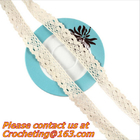 шнурок хлопка восхитительного эластичного уравновешивания handmade 7cm шнурка вязания крючком простирания