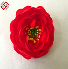 Головка цветка Розы чая диаметра 10cm касания искусственного Faux Silk реальная
