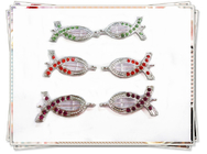 Делать ювелирных изделий ожерелья Multicolor кристаллического шарма рыб привесной Handmade