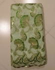 Ткань шнурка Organza зеленой оливки швейцарская, одежда