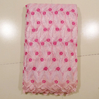 Розовая ткань шнурка Organza Foshi для мантии венчания