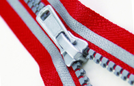 Фасонируйте одеяние 5# красное и серое пластичное отражательное застежки -молнии, вспомогательное оборудование багажа