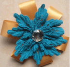 Корсаж искусственного цветка шнурка хлопка сплетенный для одежд, handmade сплетенных цветков