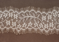 Белый хлопок OEM цветок декоративные ресниц Scalloped кружево отделкой ткани