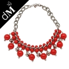 Красное восхитительное мастерство отбортовало handcrafted ожерелья для женщин (JNL0136)
