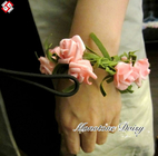 корсаж запястья руки цветка декора венчания цветка искусственного материала пены розовый