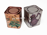 Персонализированная коробка олова квадрата чая Langdon для сырости хранения металла травяного чая упорной