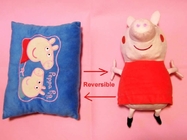 Валики и подушки игрушки плюша свиньи Peppa способа реверзибельные для постельных принадлежностей