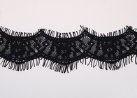 Пользовательские одежды черных ресниц волны кружево отделкой ткани для женщин