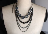 Женские OEM персонализированные цепи ручной ожерелья с Голубой жемчужиной
