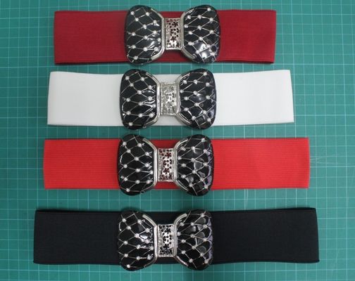 Изготовленные на заказ поясы ткани webbing цвета 5cm эластичные для женщин/пояса дам, покрывая пряжку