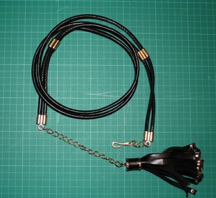 Черная цепь шкафута PU Tassels, поясы ткани 1.5cm для женщин металла и PU