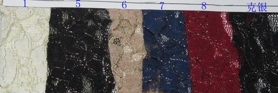 Stretchable красная металлическая ткань шнурка для SGS платья венчания CY-LW0791