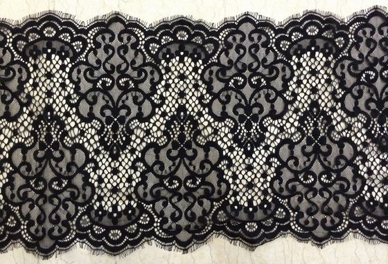 Scalloped нейлоном черная утеска шнурка ресницы для одежды декоративной